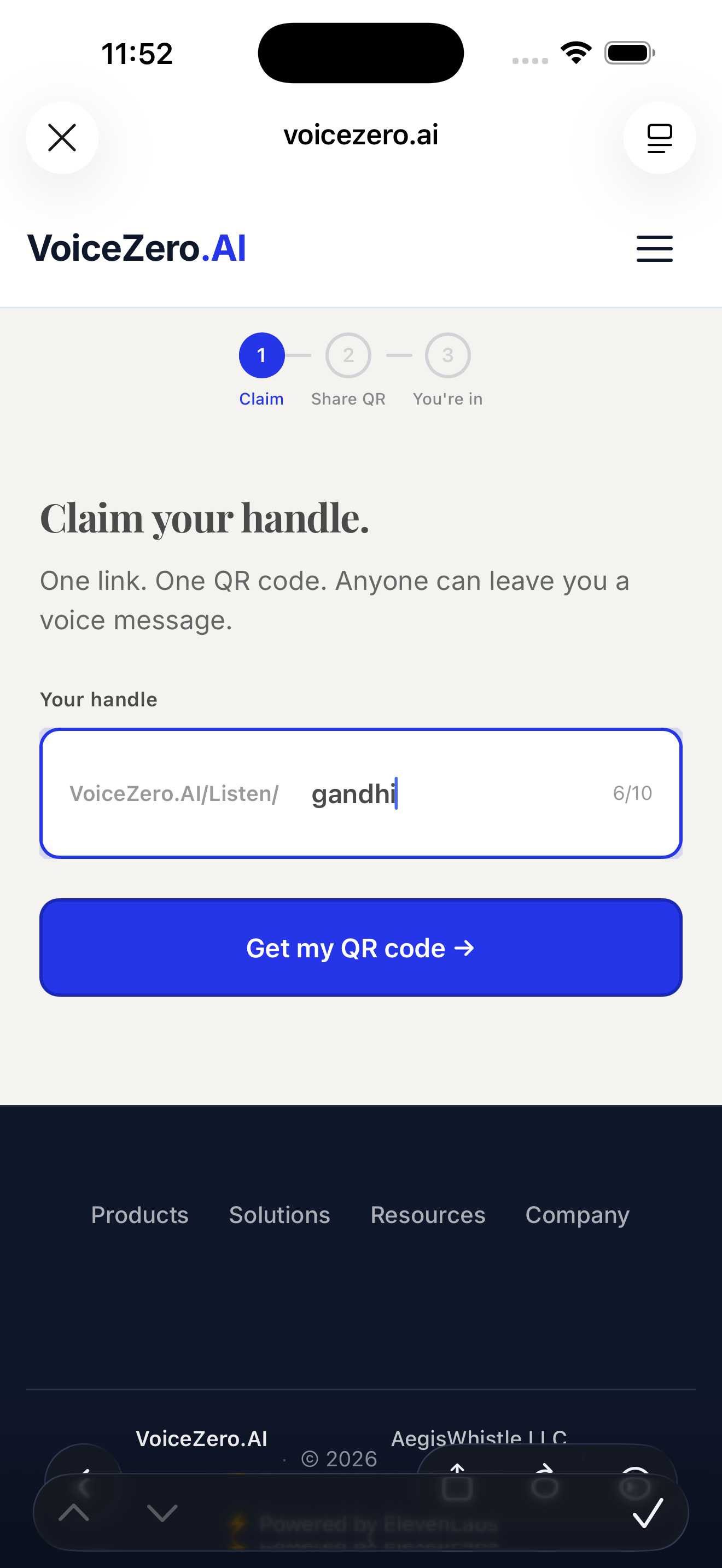 Claim your handle