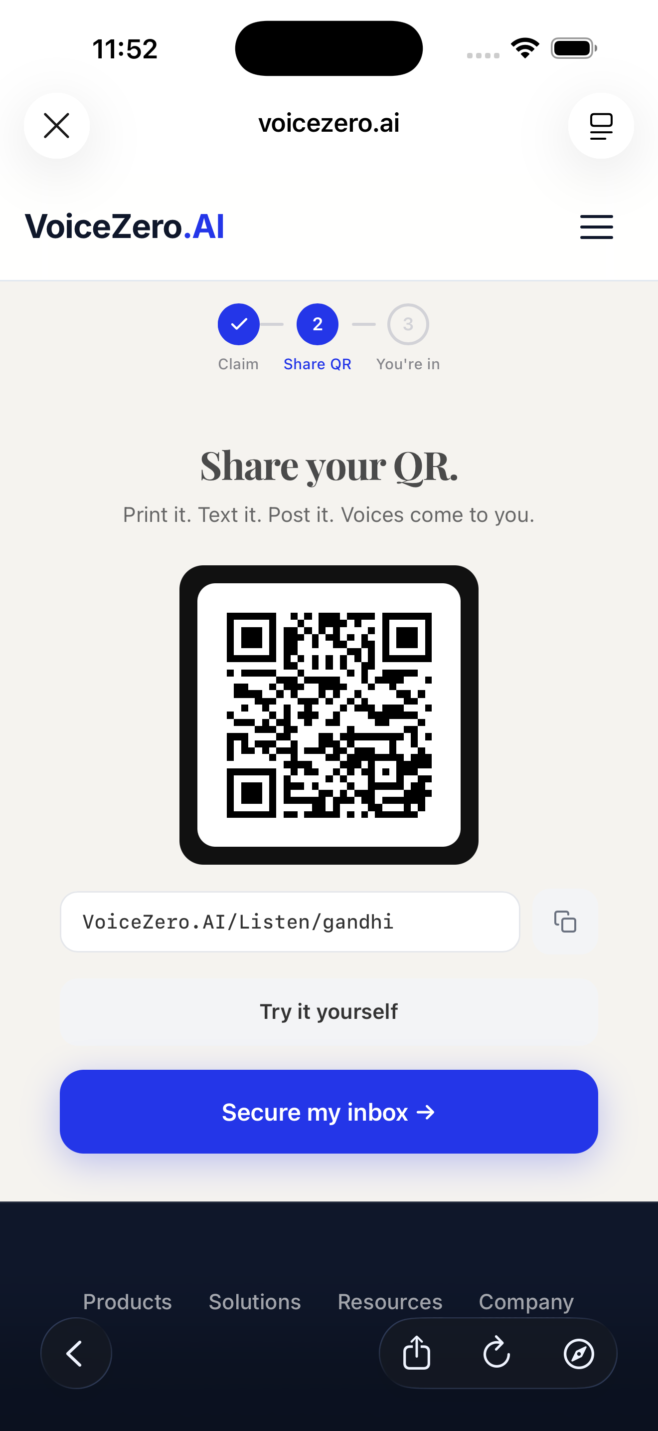 Share QR code